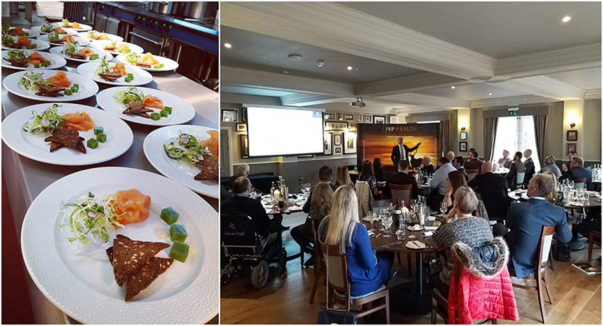 PFP showcases our corporate event space Our corporate event space hosts 40 with outstanding food