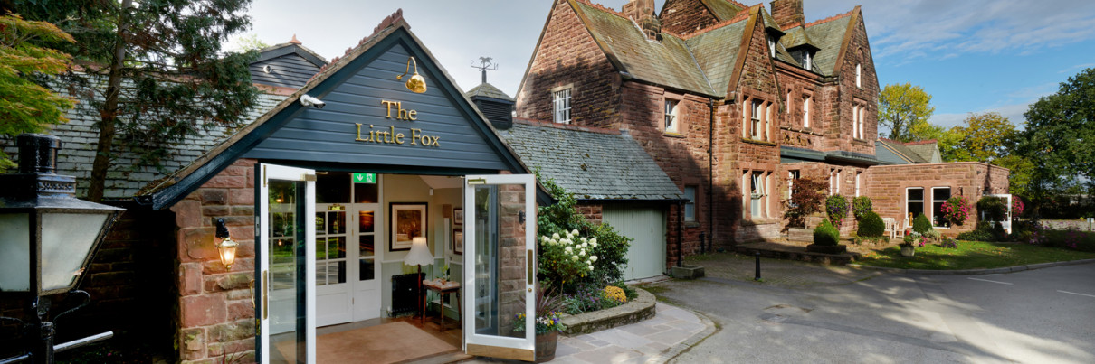 The entrance to the Little Fox event venue, Wirral